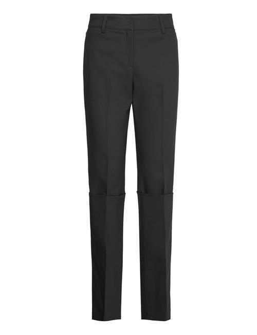 Mango Straight Pleated Trousers Mango Black