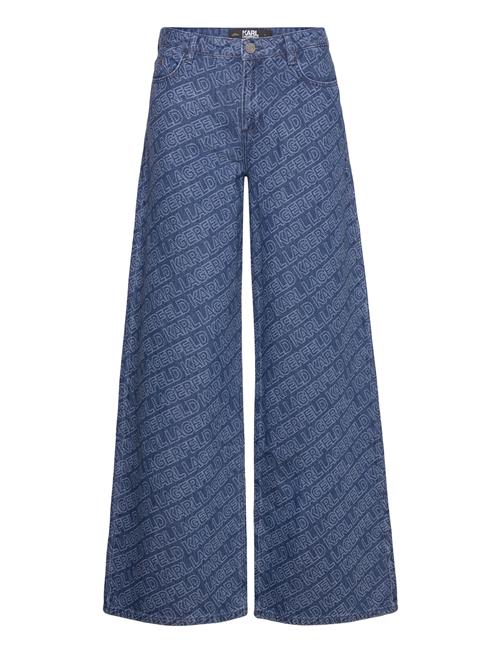 Kl Punched Denim Pants Karl Lagerfeld Blue