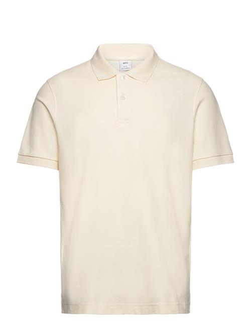 100 Cotton Pique Polo Shirt Mango Cream