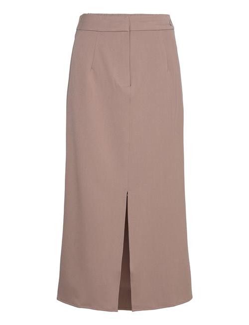 Vila Vivar Hw Long Skirt - Noos Vila Brown