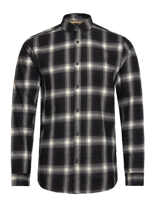 Se Lindbergh Brushed Checked Shirt L/S Lindbergh Black ved Booztlet