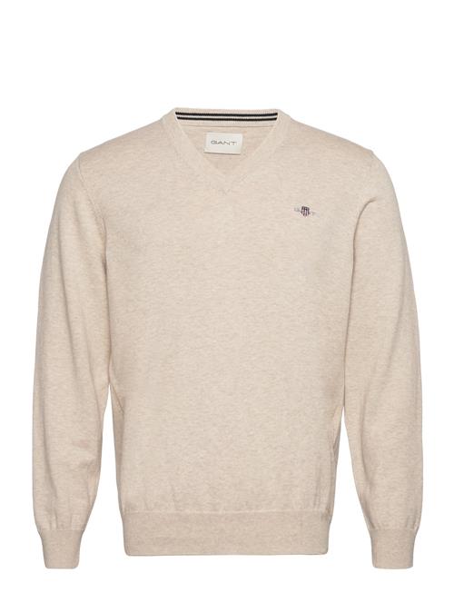 Classic Cotton V-Neck GANT Beige