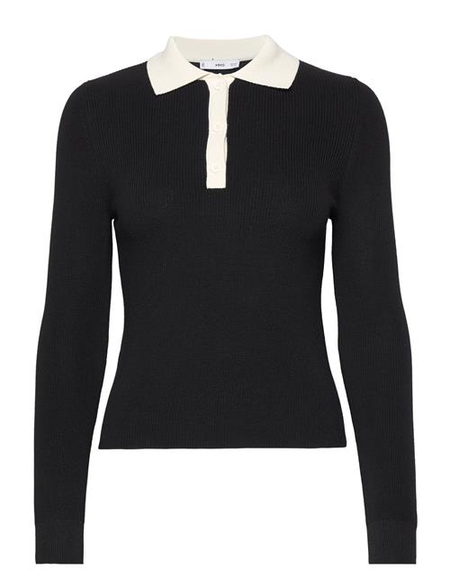 Knitted Polo-Neck Sweater Mango Black