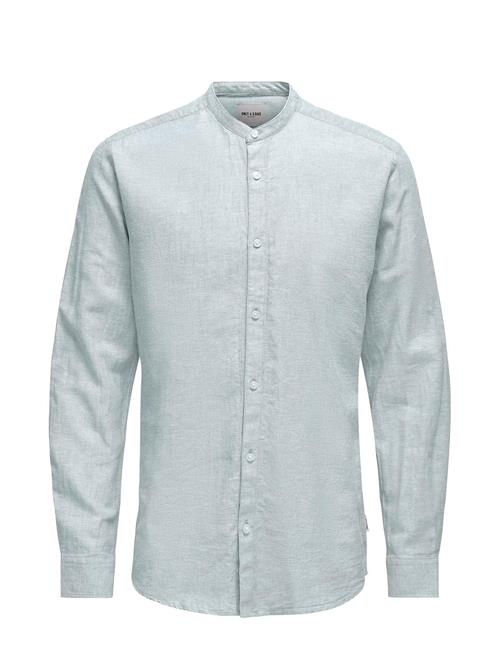 ONLY & SONS Onscaiden Life Ls Solid Linen Mao Noos ONLY & SONS Blue