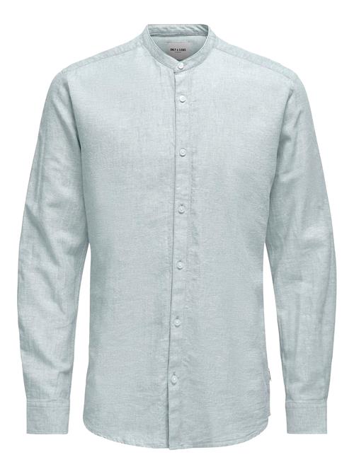 Onscaiden Ls Solid Linen Mao Shirt Noos ONLY & SONS Blue