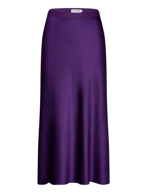 Ahlvar Gallery Hana Satin Silk Skirt Ahlvar Gallery Purple