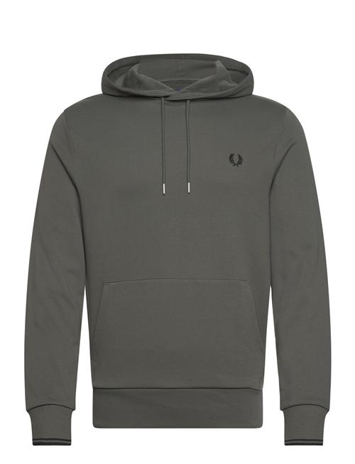 Se Fred Perry Tipped Hooded Sweatsh Fred Perry Green ved Booztlet