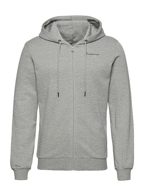 Knowledge Cotton Apparel Knowledge Hood Zip Sweat - Gots/Veg Knowledge Cotton Apparel Grey