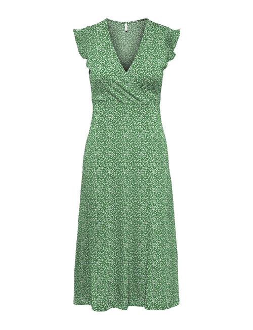 ONLY Onlmay Life S/L Wrap Midi Dress Jrs Noos ONLY Green