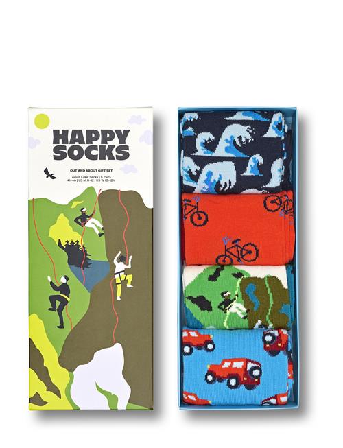 Happy Socks 4-Pack Out And About Socks Gift Set Happy Socks Navy