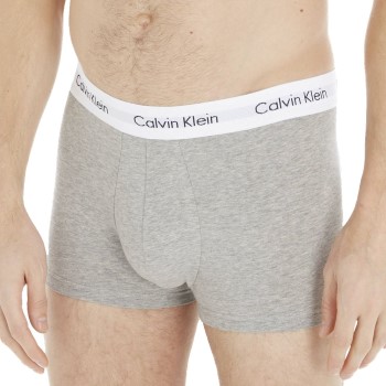 Calvin Klein 3P Cotton Stretch Low Rise Trunks Lysegrå bomuld Medium Herre