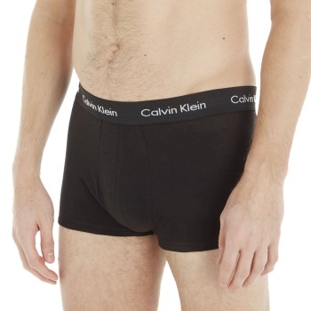 Calvin Klein 3P Cotton Stretch Low Rise Trunks Sort 992 bomuld Large Herre