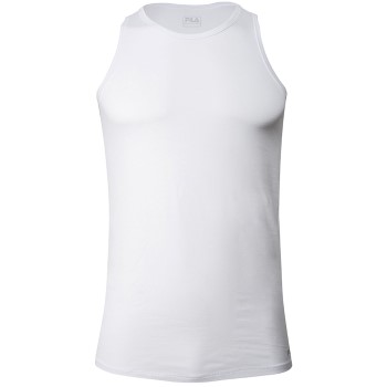 Se FILA Round Neck Tank Top Hvid bomuld Large Herre ved Timarco