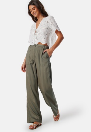 Se BUBBLEROOM Petula Cargo Pants Khaki green M ved Bubbleroom