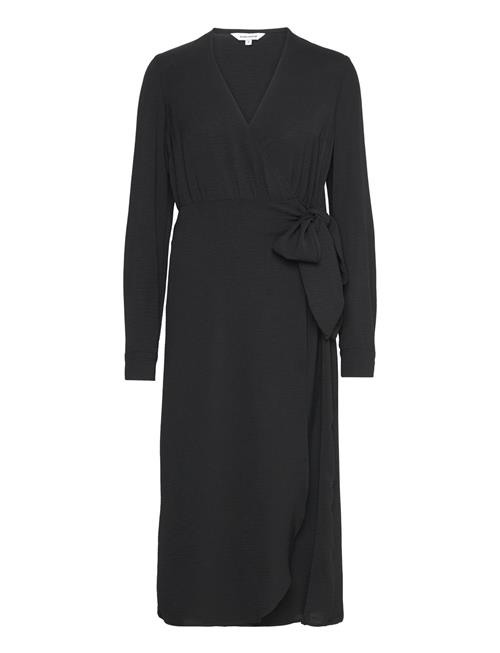 Bubbleroom Peach Midi Wrap Dress Bubbleroom Black