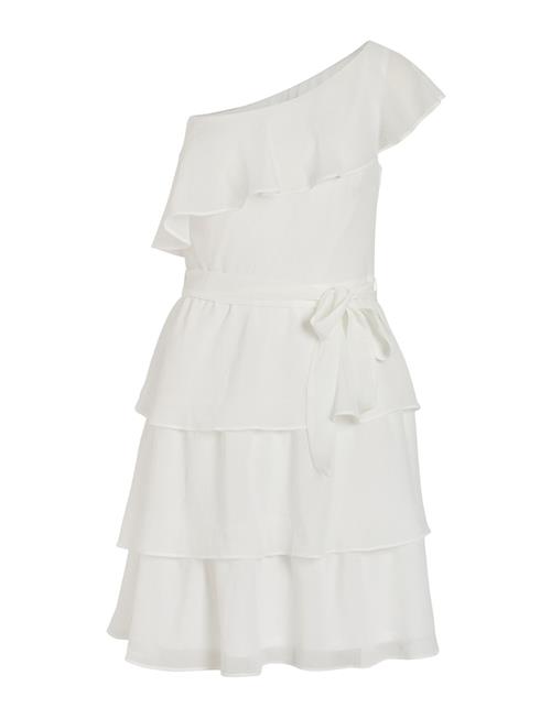 Viabbel Flounce Short Dress/Wc/Dc Vila White