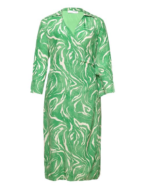 Selected Femme Slfsirine Ls Midi Wrap Dress B Curve Selected Femme Green