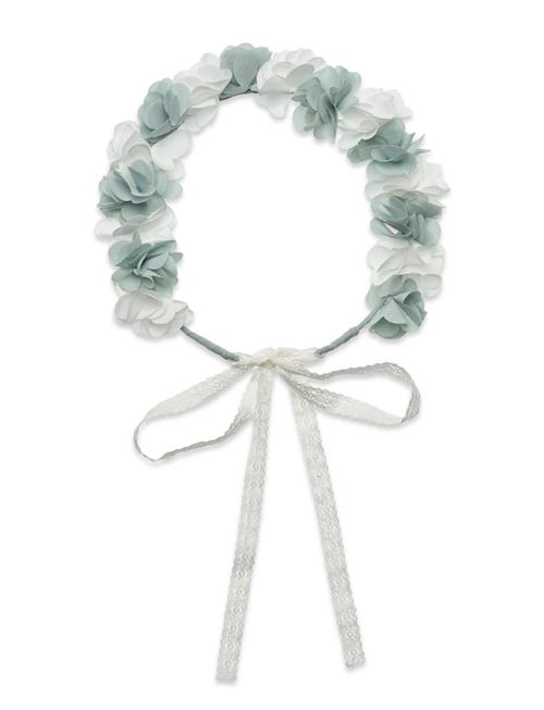 Headband With Embossed Flowers Mango Green