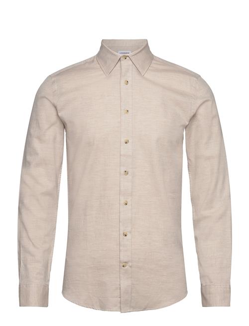 Lindbergh Mélange Herringb Shirt L/S Lindbergh Beige