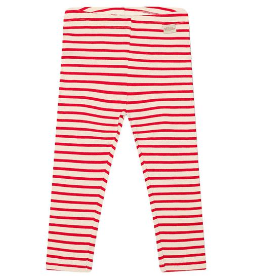 Petit Piao Petit Piao Leggings - Rib - Modal - Bright Red