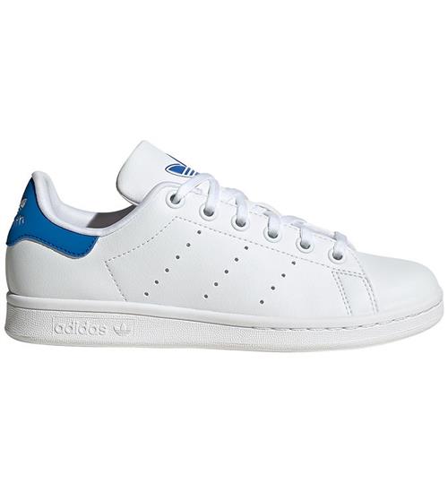 Se adidas Originals Sko - Stan Smith J - Hvid/BlÃ¥ ved KidsWorld