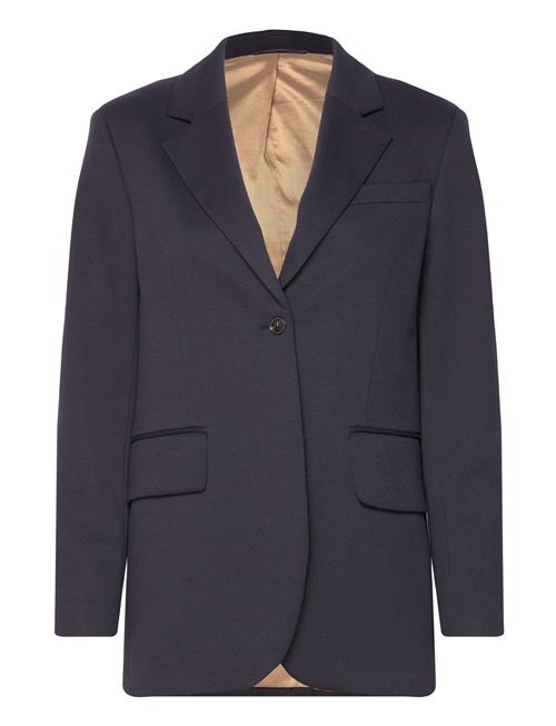 Se GANT Reg Jersey Blazer GANT Blue ved Booztlet