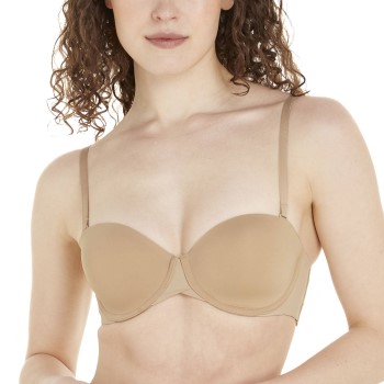 Calvin Klein Bh Strapless Lined Bra Beige A 70 Dame