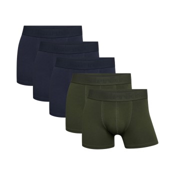 Resteröds 5P Organic Cotton Boxer Blå/Grøn økologisk bomuld Small Herre