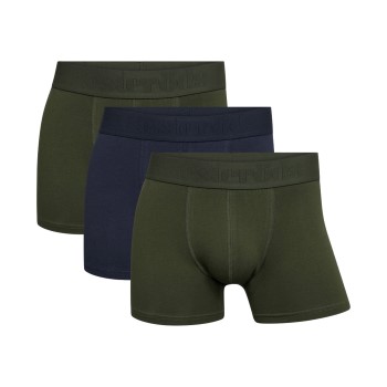 Resteröds 3P Organic Cotton Boxer Regular Leg Blå/Grøn økologisk bomuld Large Herre