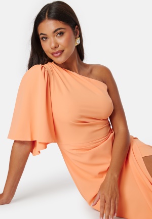 Se Bubbleroom Occasion One Shoulder Dress Orange 46 ved Bubbleroom