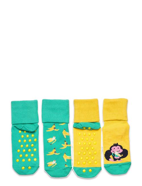 Happy Socks 2-Pack Kids Monkey & Banana Anti Slip Socks Happy Socks Patterned