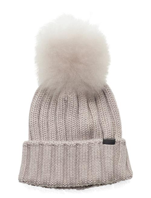 Se WOOLRICH Beanie Cashmere Pom-Pom WOOLRICH Beige ved Booztlet