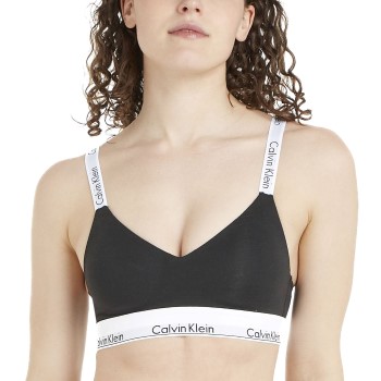 Calvin Klein Bh Modern Cotton Light Lined Bralette Sort Large Dame