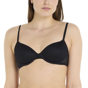 Calvin Klein Bh Sheer Marquisette Demi T-shirt Bra Sort polyamid A 80 Dame