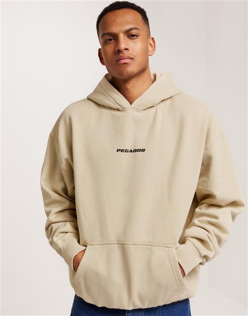 Pegador Colne Logo Oversized Hood Hoodies Beige