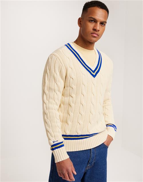 Polo Ralph Lauren Lscricketpo-Long Sleeve-Pullover Striktrøjer Beige