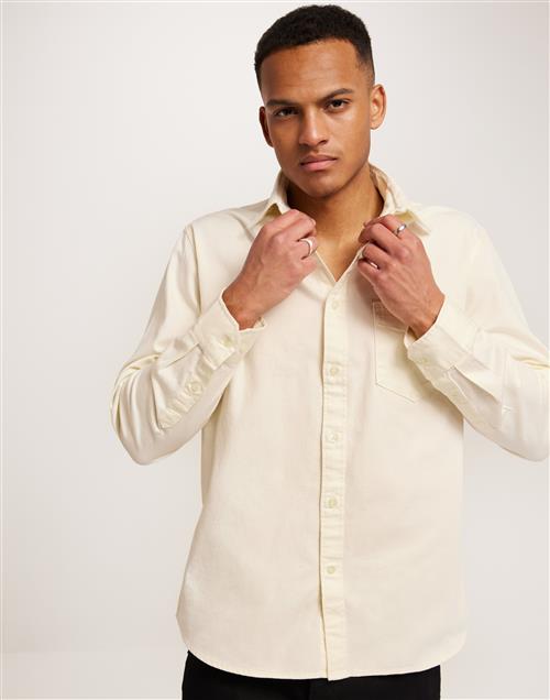 Selected Homme Slhreg-Tom Shirt Ls Denim Hverdagsskjorter Beige