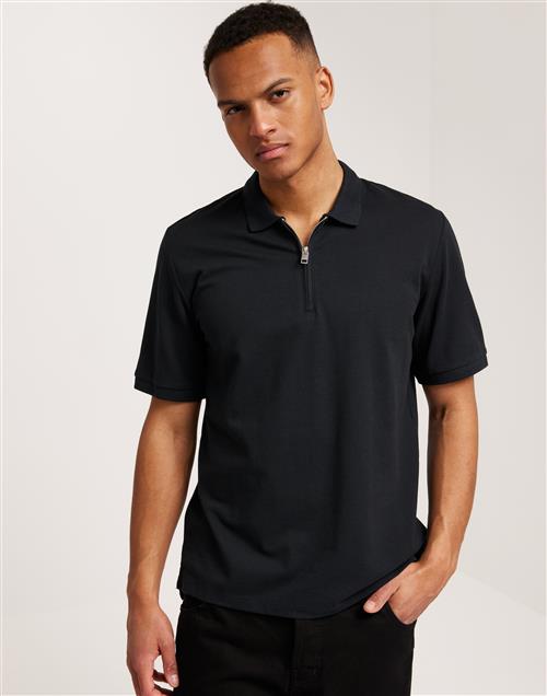 Jack & Jones Jjemac Zip Ss Polo Sn Kortærmede poloer Dark Navy