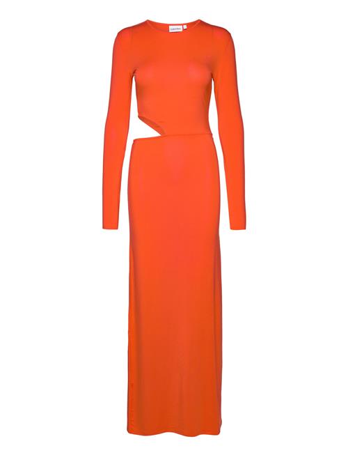 Calvin Klein Lyocell Jersey Cut Out Dress Calvin Klein Orange