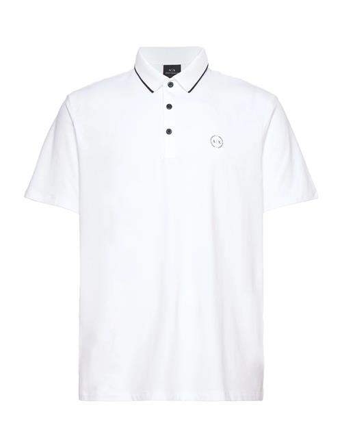 Armani Exchange Man Jersey Polo Shirt Armani Exchange White