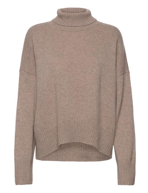 Se Davida Cashmere Chunky Roll Neck Sweater Davida Cashmere Beige ved Booztlet