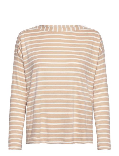 Se Tom Tailor T-Shirt Stripe Tom Tailor Beige ved Booztlet