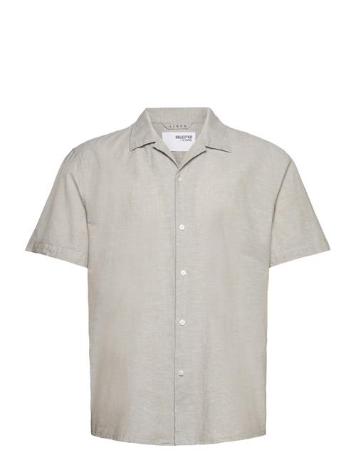 Selected Homme Slhrelaxnew-Linen Shirt Ss Resort Selected Homme Grey