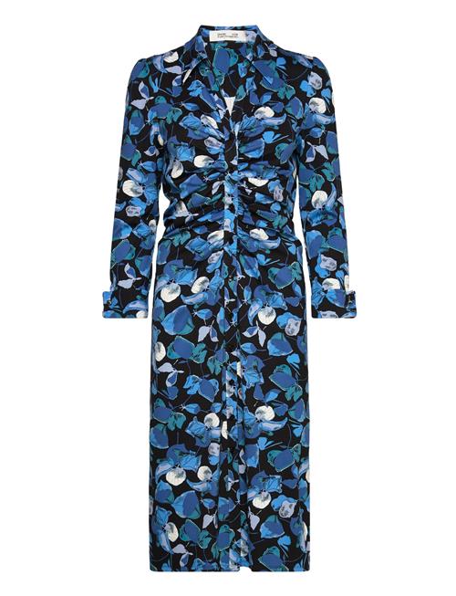 Se Diane von Furstenberg Dvf Sheska Midi Dress Diane Von Furstenberg Blue ved Booztlet