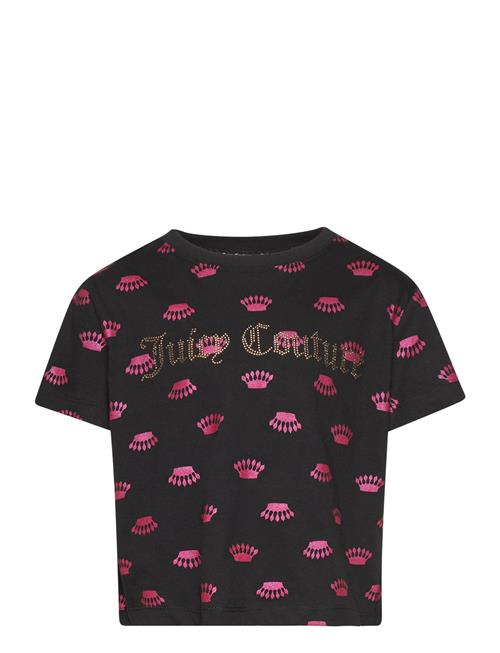 Juicy Couture Luxe Crown Print Ss Boxy Tee Juicy Couture Black