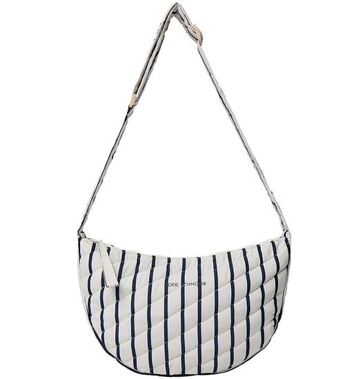 Sofie Schnoor Skuldertaske - Off White/Navy Striped