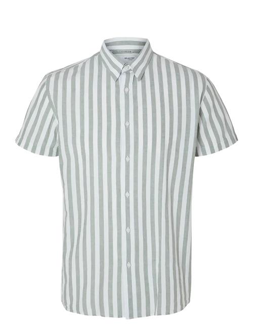 Slhregnew-Linen Shirt Ss Classic W Selected Grey