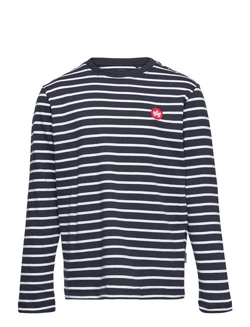 Se Kronstadt Timmi Kids Organic/Recycled L/S Stripe Tee Kronstadt Patterned ved Booztlet