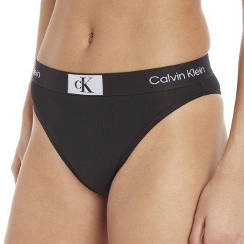 Calvin Klein Trusser CK96 High Waisted Brazilian Briefs Sort bomuld Large Dame