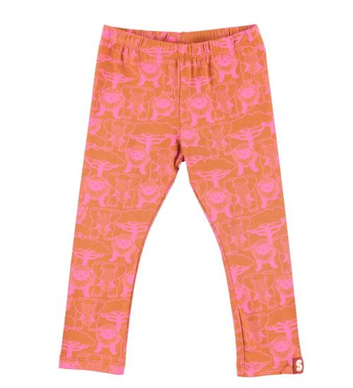 Se DYR-Cph Leggings - DyrCheetah - Super Pink/Rust Savanne ved KidsWorld